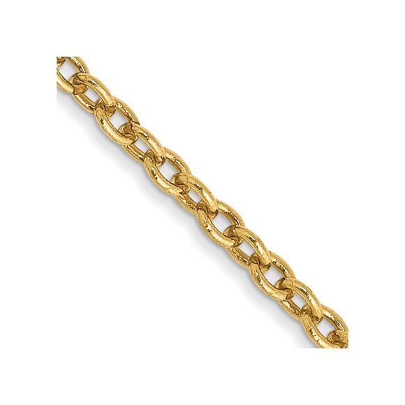14k Yellow Gold 20 inch 1.8mm Forzantine Cable with Lobster Clasp Chain